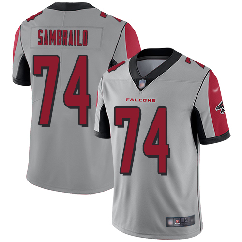 Atlanta Falcons Limited Silver Men Ty Sambrailo Jersey NFL Football #74 Inverted Legend->youth nfl jersey->Youth Jersey